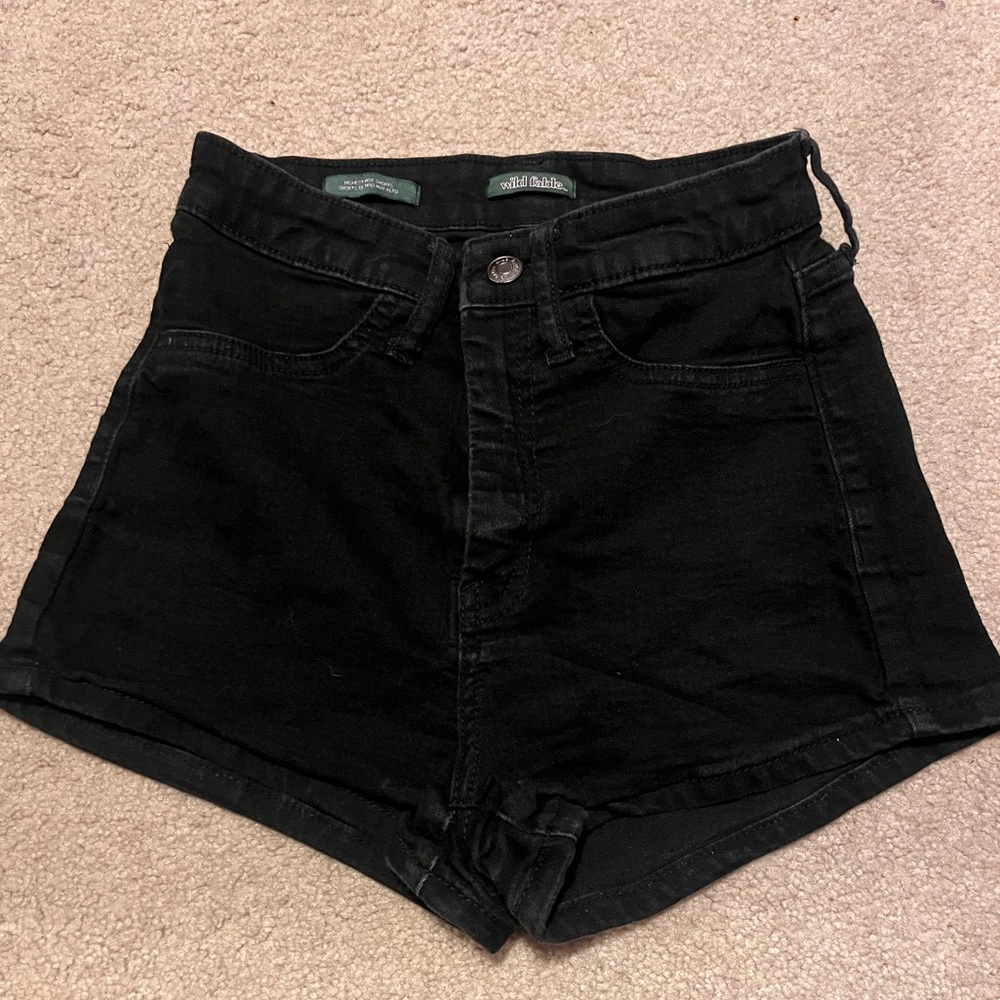 Wild Fable Black High-Waisted Shorts
